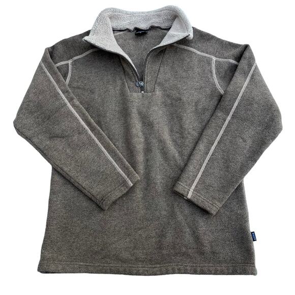 Kuhl 1/4 Zip Fleece Sweater Sz M Alfpaca Pullover Brown Gorpcore Hiking Outdoor - Picture 1 of 12